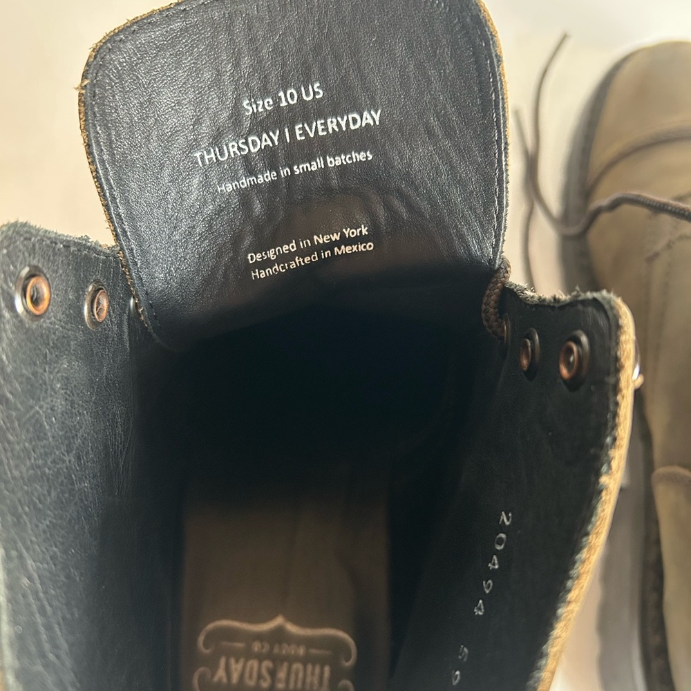 Thursday Men's Dark Olive Brown Leather Boots - Picture 13 of 16